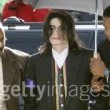 Michael Jackson arrives at the Santa Barbara County courthouse.