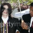 Michael Jackson arrives at the Santa Barbara County courthouse.
