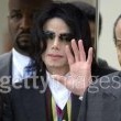 Michael Jackson arrives at the Santa Barbara County courthouse.