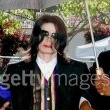 Michael Jackson arrives at the Santa Barbara County courthouse.