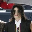 Michael Jackson arrives at the Santa Barbara County courthouse.