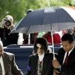 Michael Jackson arrives at the Santa Barbara County courthouse.