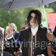 Michael Jackson arrives at the Santa Barbara County courthouse.