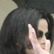 Michael Jackson arrives at the Santa Barbara County courthouse.