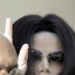 Michael Jackson arrives at the Santa Barbara County courthouse.