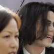 Michael Jackson arrives at the Santa Barbara County courthouse.