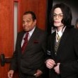 Michael Jackson arrives at the Santa Barbara County courthouse.