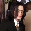 Michael Jackson arrives at the Santa Barbara County courthouse.