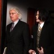 Michael Jackson arrives at the Santa Barbara County courthouse.