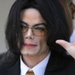 Michael Jackson arrives at the Santa Barbara County courthouse.