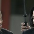 Michael Jackson arrives at the Santa Barbara County courthouse.