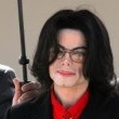 Michael Jackson arrives at the Santa Barbara County courthouse.