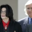 Michael Jackson arrives at the Santa Barbara County courthouse.