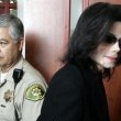 Michael Jackson arrives at the Santa Barbara County courthouse.