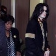 Michael Jackson arrives at the Santa Barbara County courthouse.
