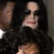 Michael Jackson arrives at the Santa Barbara County courthouse.