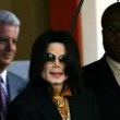 Michael Jackson arrives at the Santa Barbara County courthouse.