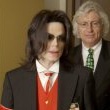 Michael Jackson arrives at the Santa Barbara County courthouse.