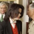 Michael Jackson arrives at the Santa Barbara County courthouse.