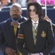 Michael Jackson arrives at the Santa Barbara County courthouse.