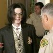 Michael Jackson arrives at the Santa Barbara County courthouse.