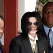 Michael Jackson arrives at the Santa Barbara County courthouse.