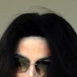Michael Jackson arrives at the Santa Barbara County courthouse.