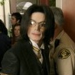 Michael Jackson arrives at the Santa Barbara County courthouse.