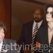 Michael Jackson arrives at the Santa Barbara County courthouse.