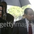 Michael Jackson arrives at the Santa Barbara County courthouse.