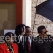 Michael Jackson arrives at the Santa Barbara County courthouse.