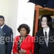 Michael Jackson arrives at the Santa Barbara County courthouse.