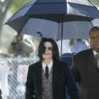 Michael Jackson arrives at the Santa Barbara County courthouse.