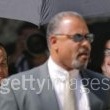 Michael Jackson arrives at the Santa Barbara County courthouse.