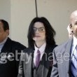 Michael Jackson arrives at the Santa Barbara County courthouse.
