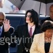 Michael Jackson arrives at the Santa Barbara County courthouse.