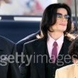 Michael Jackson arrives at the Santa Barbara County courthouse.