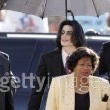 Michael Jackson arrives at the Santa Barbara County courthouse.