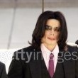 Michael Jackson arrives at the Santa Barbara County courthouse.