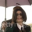 Michael Jackson arrives at the Santa Barbara County courthouse.
