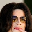 Michael Jackson arrives at the Santa Barbara County courthouse.