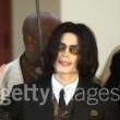 Michael Jackson arrives at the Santa Barbara County courthouse.