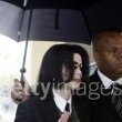 Michael Jackson arrives at the Santa Barbara County courthouse.