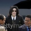 Michael Jackson arrives at the Santa Barbara County courthouse.