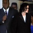 Michael Jackson arrives at the Santa Barbara County courthouse.