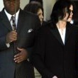 Michael Jackson arrives at the Santa Barbara County courthouse.