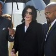 Michael Jackson arrives at the Santa Barbara County courthouse.