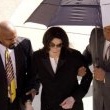 Michael Jackson arrives at the Santa Barbara County courthouse.