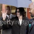 Michael Jackson arrives at the Santa Barbara County courthouse.