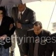 Michael Jackson arrives at the Santa Barbara County courthouse.